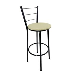 Kit 3 Banqueta Alta Preta Cozinha Gourmet Americana Balcão:bege - 2