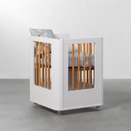 Kit Quarto Infantil Boom com Pés Square Mel - Berço Slim Evolutivo + Cômoda 4 Gavetas e 1 Porta + Gu - 4