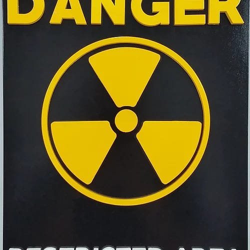 Quadro decorativo 30x40 cm MDF 3D Danger - 2