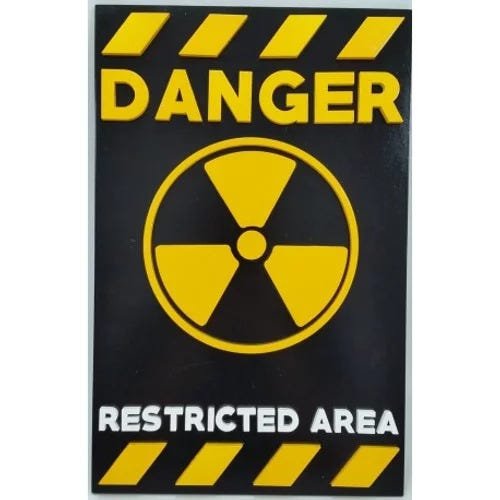 Quadro decorativo 30x40 cm MDF 3D Danger - 1