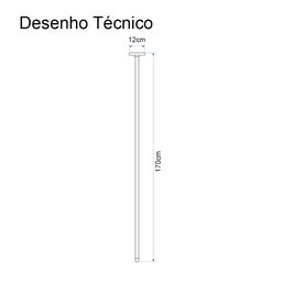 Torneira De Teto Para Lavatorio - Preta 1,70m - 4