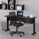 Ver imagem 3 de Mesa de Escritório Escrivaninha com 2 Gavetas Boston - Preto