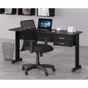 Ver imagem 4 de Mesa de Escritório Escrivaninha com 2 Gavetas Boston - Preto