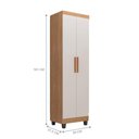 Ver imagem 2 de Armário Multiuso Lite Nature Off White 2 Portas 181cm Altura Mdp Organizador