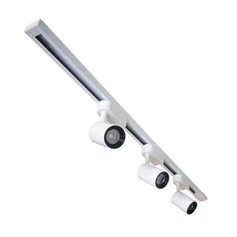 Trilho Eletrificado 2 Metros + 5 Spots Branco Led 7w Bivolt 3000k Branco Quente