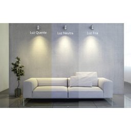 Trilho Eletrificado 2 Metros + 5 Spots Branco Led 7w Bivolt 3000k Branco Quente - 5
