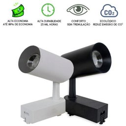 Trilho Eletrificado 2 Metros + 5 Spots Branco Led 7w Bivolt 3000k Branco Quente - 4
