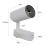 Trilho Eletrificado 2 Metros + 5 Spots Branco Led 7w Bivolt 3000k Branco Quente - 3