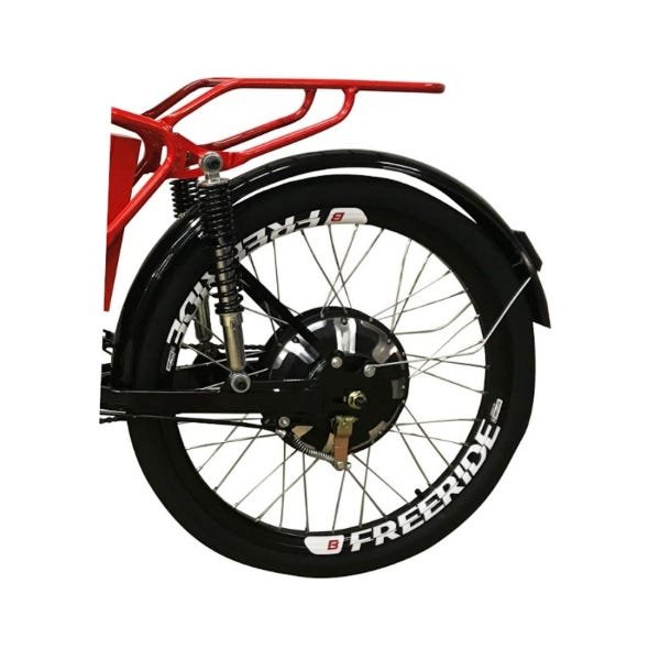 Bicicleta Elétrica Confort FULL 800W 48V 15Ah Cor Vermelha - 4