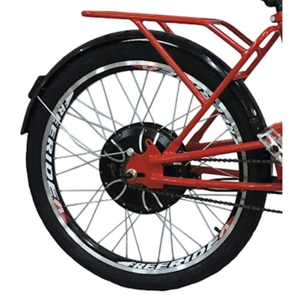 Bicicleta Elétrica Confort 800W 48V 15Ah Vermelho Cereja - 3