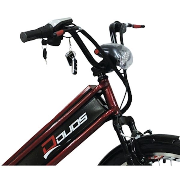 Bicicleta Elétrica Confort 800W 48V 15Ah Vermelho Cereja - 2