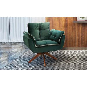 Poltrona Giratória Verde