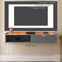 Ver imagem 6 de Rack Suspenso Home Classic Pequeno Sala Estar Quarto Tv 32 42 50" 1 Porta Puxador Concha - Lojas Rpm