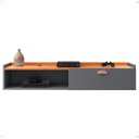 Ver imagem 1 de Rack Suspenso Home Classic Pequeno Sala Estar Quarto Tv 32 42 50" 1 Porta Puxador Concha - Lojas Rpm