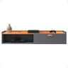 Rack Suspenso Home Classic Pequeno Sala Estar Quarto Tv 32 42 50" 1 Porta Puxador Concha - Lojas Rpm - 1