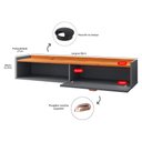 Ver imagem 7 de Rack Suspenso Home Classic Pequeno Sala Estar Quarto Tv 32 42 50" 1 Porta Puxador Concha - Lojas Rpm