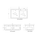 Ver imagem 4 de Kit Cuba Pia Gourmet Dupla Aço Inox e Torneira Flexível Preta Brinovar