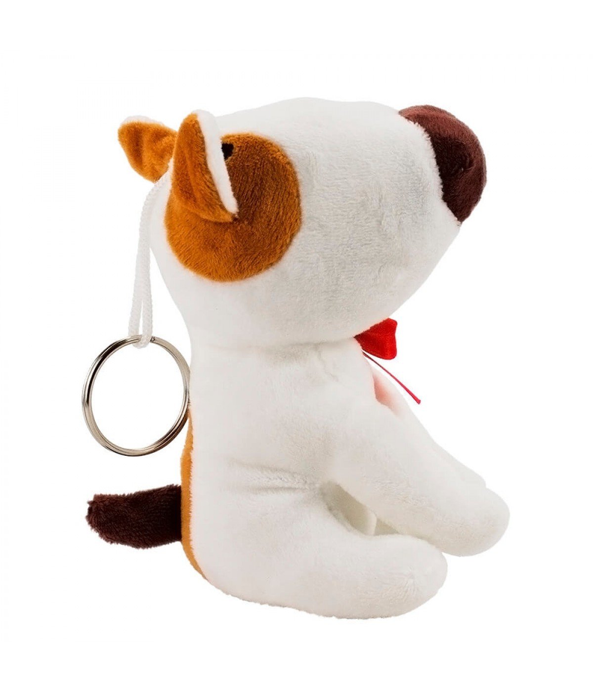 Chaveiro Cachorro Narigudo Branco 16cm - Pelúcia - 2
