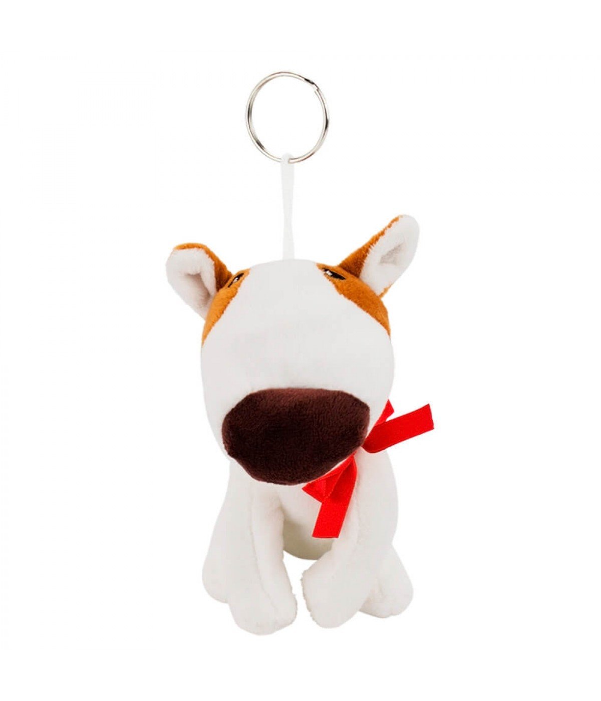 Chaveiro Cachorro Narigudo Branco 16cm - Pelúcia - 1