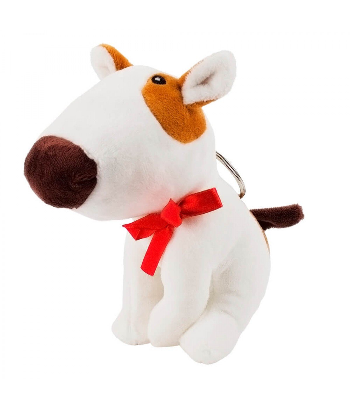 Chaveiro Cachorro Narigudo Branco 16cm - Pelúcia - 4
