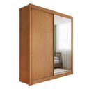 Ver imagem 2 de Guarda-Roupa 100% MDF com Espelho 2 Portas 4 Gavetas Trento Marrom/Cinamomo