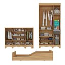 Ver imagem 5 de Quarto Infantil Completo com Minicama Montessoriana Ternura Multimóveis MP4832 Madeirado/Off White