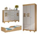 Ver imagem 1 de Quarto Infantil Completo com Minicama Montessoriana Ternura Multimóveis MP4832 Madeirado/Off White
