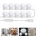 Ver imagem 1 de Kit 10 Lampadas- Luminária Led de Maquiagem Camarim Penteadeira 10 Lâmpadas