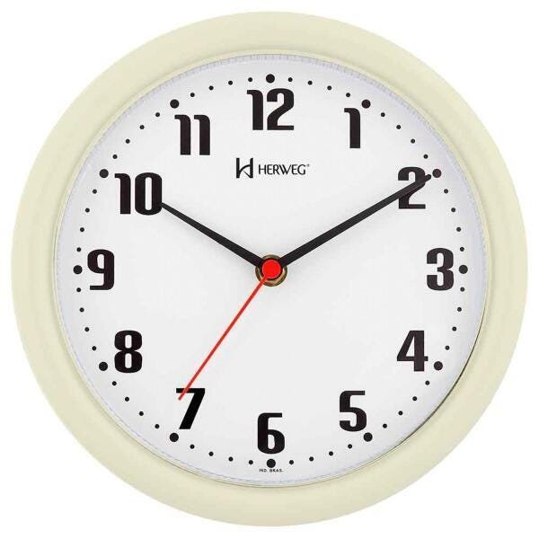 Relógio De Parede Borda Marfim Herweg 6102-032 - 1