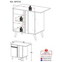 Ver imagem 4 de Balcão Cozinha De Canto 1 Porta Mp3743.964 Branco/preto