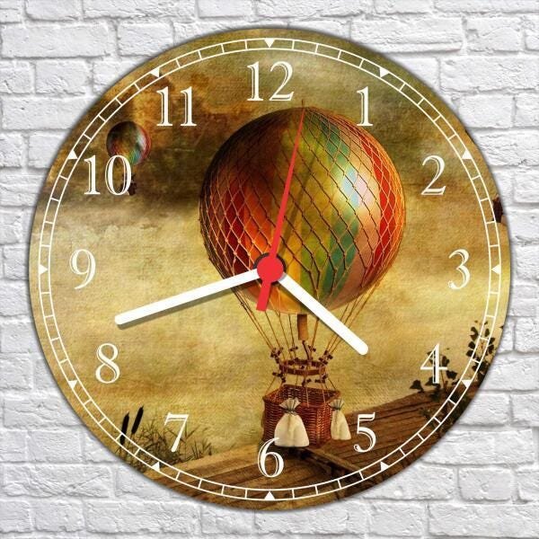 Relógio De Parede Balão Vintage Retrô Gg 50 Cm - 4