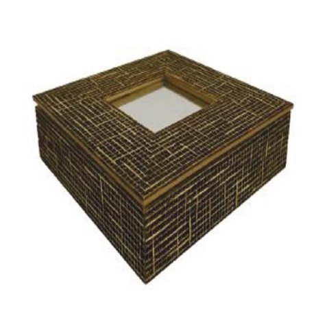 Caixa Decorativae Porta Joias com Espelho Stojo Organizador Mdf Porta Cha Objetos Maleta