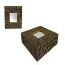 Ver imagem 2 de Caixa Decorativae Porta Joias com Espelho Stojo Organizador Mdf Porta Cha Objetos Maleta