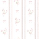 Ver imagem 2 de Papel de Parede Listrado Floral Laços Aquarela ( Adesivo Fosco )