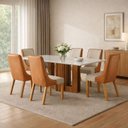 Ver imagem 1 de Conjunto Jantar 6 Lugares 1,60m Tifany - Arbo Design