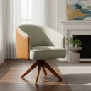 Ver imagem 1 de Poltrona Decorativa Julia Base Giratoria Luxuosa - Gustavo Decor