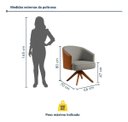 Ver imagem 2 de Poltrona Decorativa Julia Base Giratoria Luxuosa - Gustavo Decor