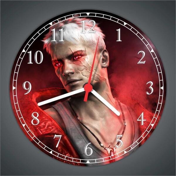 Relógio De Parede Devil May Cry Games Jogos Gg 50 Cm 02 - 2