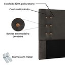 Ver imagem 7 de Cabeceira Cama Box Solteiro 90cm e Recamier Gênova Suede Cinza S04 - D'Rossi