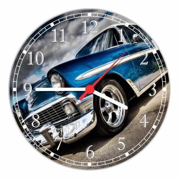 Relógio De Parede Carros Antigos Retrô Quartz - 1