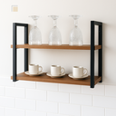 Ver imagem 4 de Suporte Moderno para Micro-ondas Suspenso Industrial 60×20 - Freijo