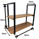 Ver imagem 3 de Suporte Moderno para Micro-ondas Suspenso Industrial 60×20 - Freijo