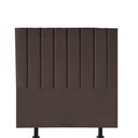 Ver imagem 2 de Kit Cabeceira e Calçadeira Baú Casal 140cm Cancun Suede Marrom - D A DECOR