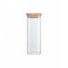 Pote Quadrado para Mantimentos Tampa de Bambu 400ml - 1
