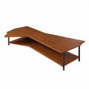 Ver imagem 3 de Mesa de Centro Caribe 170cm em Madeira Laminada Imbuia Mel com Metal Black