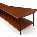 Ver imagem 5 de Mesa de Centro Caribe 170cm em Madeira Laminada Imbuia Mel com Metal Black