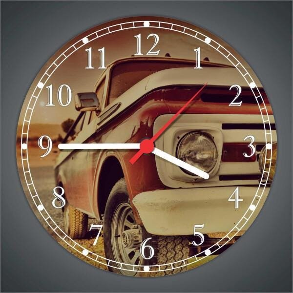 Relógio De Parede Carros Caminhonete Vintage Retrô Quartz - 4
