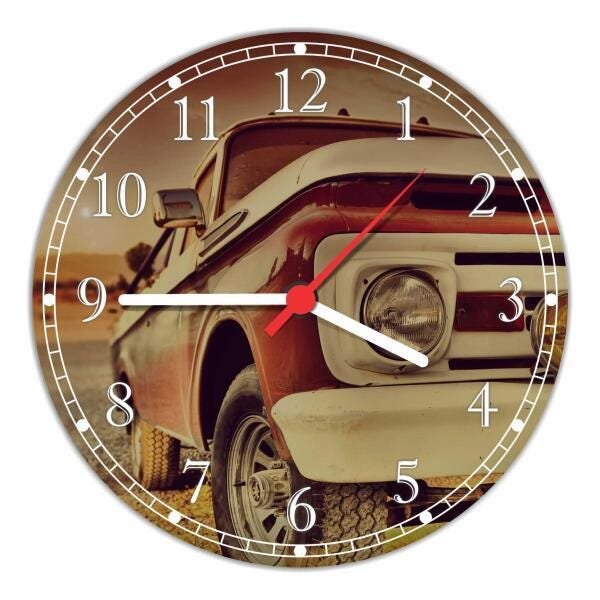 Relógio De Parede Carros Caminhonete Vintage Retrô Quartz - 1