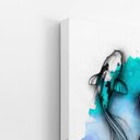 Ver imagem 3 de Carpa Peixe Azul Minimalista Colorido Quadro Canvas 60x40cm