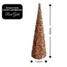 Árvore Cone Cotton Decorativa Lantejoulas Rosê Gold Natal 40cm - Magizi - 4